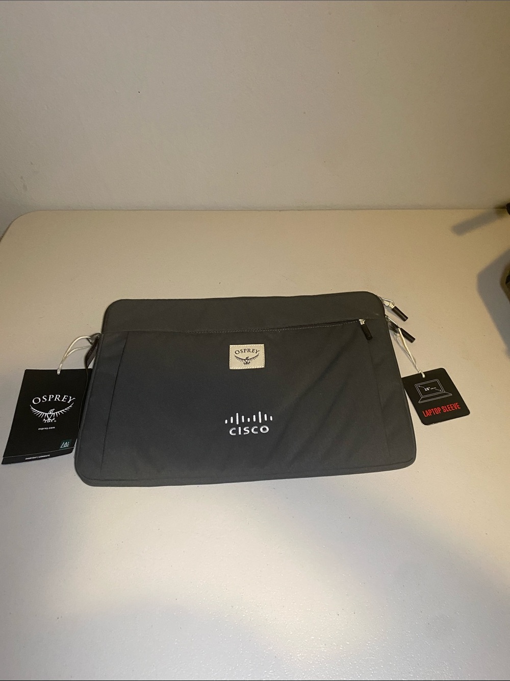 OSPREY Black Laptop Sleeve with Cisco Logo